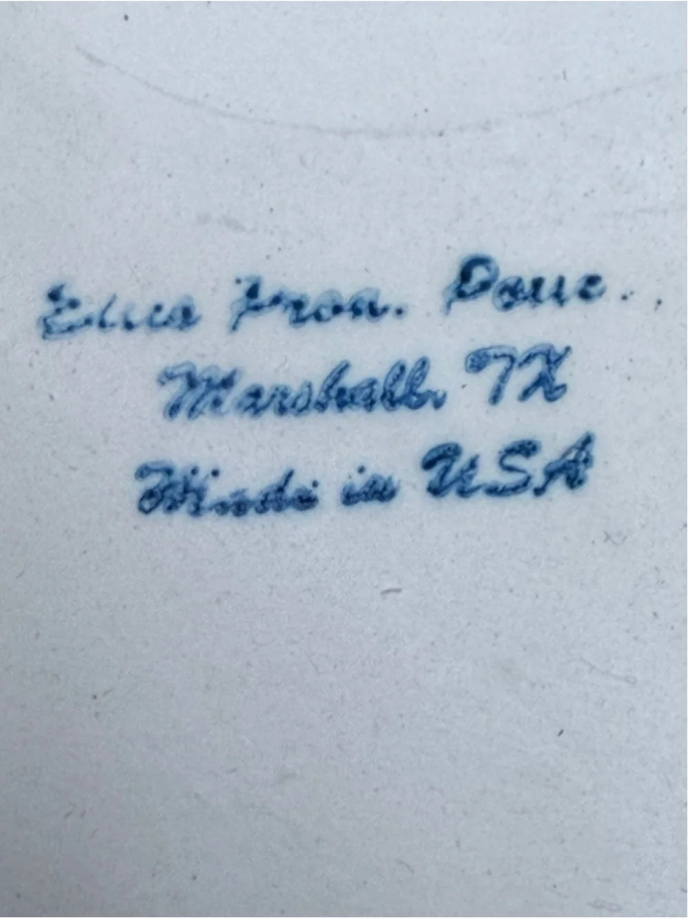 Vintage Ellis Pottery Holly Plate Texas Handmade Stoneware Hand-Painted Pottery